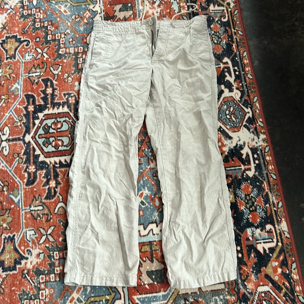 Linen/cotton blend pants